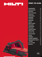 Hilti WSC 70-A36 Operating Instructions Manual