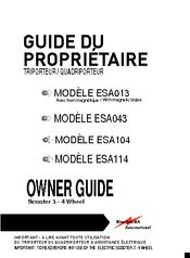ElectricSA ESA 114 Owner's Manual
