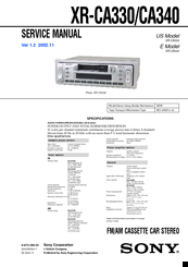 Sony XR-CA340 Service Manual