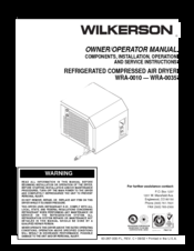 Wilkerson WRA-0025 Owner's/Operator's Manual