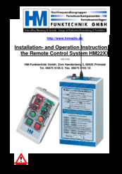 HM-Funktechnik HM 2225 Installation And Operation Instruction Manual
