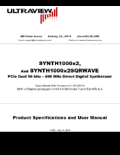 UltraView SYNTH1000x2SQRWAVE User Manual