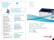 Xerox Phaser 3020 Quick Use Manual