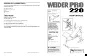 WeiderPro 225 User Manual