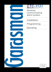 Gardsman CTC-1131 Installation, Programming, Operating