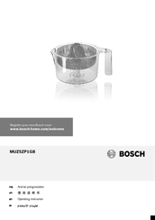 Bosch MUZ5ZP1GB Operating	 Instruction