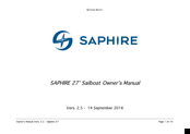 SAPHIRE BOATS Saphire 27' Owner's Manual