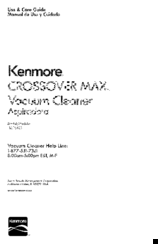 Kenmore CROSSOVER MAX 116.10325 Use & Care Manual