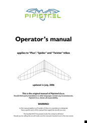 Pipistrel Spider Operator's Manual