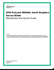 HP ProLiant WS460c Gen9 Maintenance And Service Manual