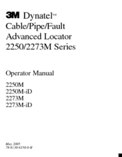 3M Dynatel 2273M-iD Series Operator's Manual