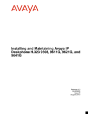 Avaya one-X H.323 9608 Installing And Maintaining