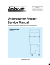Turbo Air TUF-36SD Service Manual