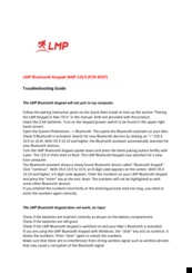 lmp wkp-1314 Troubleshooting Manual