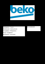 Beko RCNA365K20X User Manual