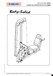 Body Solid K8439 Assembly & Operating Instructions