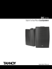 Tannoy DVS speaker Operation Manual