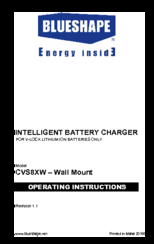 Blueshape CVS8XW Operating Instructions Manual