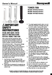 Honeywell HYF013 series Owner's Manual