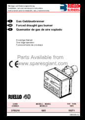 Riello GS5 Installation, Use And Maintenance Instructions
