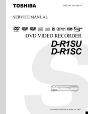 Toshiba D-R1SC Service Manual