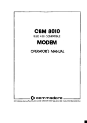 Commodore CBM8010 Operator's Manual
