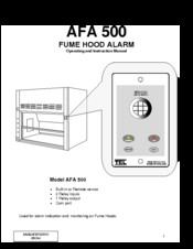 HSE AFA 500 Operating And Instruction Manual