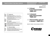 Conrad rmr 233 Operating Instructions Manual