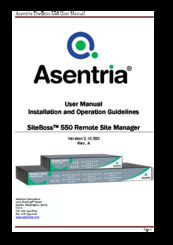 Asentria SiteBoss 550 User Manual