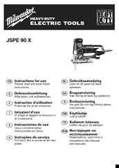 Milwaukee JSPE 90 X Instructions For Use Manual