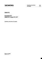 Siemens Panel PC 677 Operating Instructions Manual