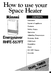Rinnai RHFE-557FT Manual