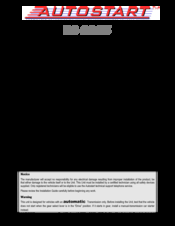 Autostart PS-2925 Installation Manual