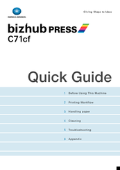 Konica Minolta bizhub PRESS C71cf Quick Manual
