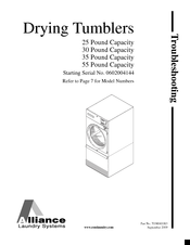 Alliance Laundry Systems CA035L Troubleshooting Manual
