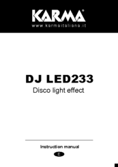 Karma DJ LED233 Instruction Manual