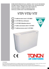 Tonon VTS Instructions For Installation, Use And Maintenance Manual
