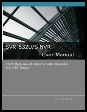 Seenergy svr-632u nvr User Manual