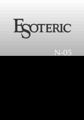 Esoteric n-05 Owner's Manual