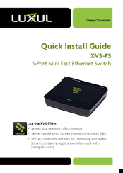 Luxul XVS-F5 Quick Install Manual
