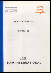 Ham International Viking III Service Manual