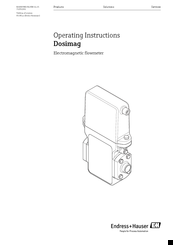 Endress+Hauser Dosimag Operating Instructions Manual