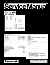 Panasonic SA-HT830VP Service Manual