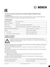 Bosch FCP-OC320 Installation And Operation Manual