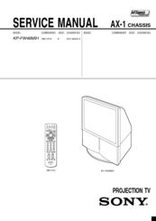 Sony KP-FW46M91 Service Manual