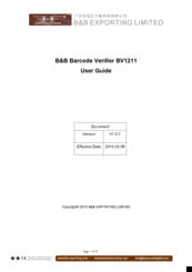B&B BV1211 User Manual