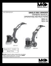 MK Diamond Products SDG101 Owner's Manual