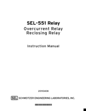 Sel 551 Instruction Manual