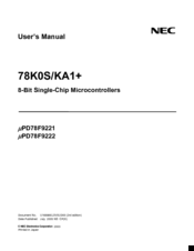 NEC 78K0S/KA1+ User Manual