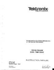 Tektronix 7B53AN Instruction Manual